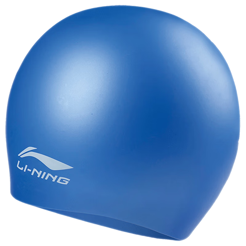 Li-Ning Swimming Cap, Waterproof Silicone, Comfortable for Men And Women, Non-Binding, Suitable for Long Hair, Swim Cap LSMR808-2