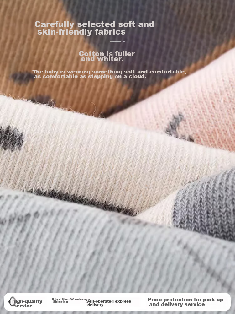 9I9 Baby Socks, Spring And Autumn Mid-Calf Socks, Infant Socks, Children's Socks, Floor Socks, 3 Pairs, 0-2 Years Old, A171 5