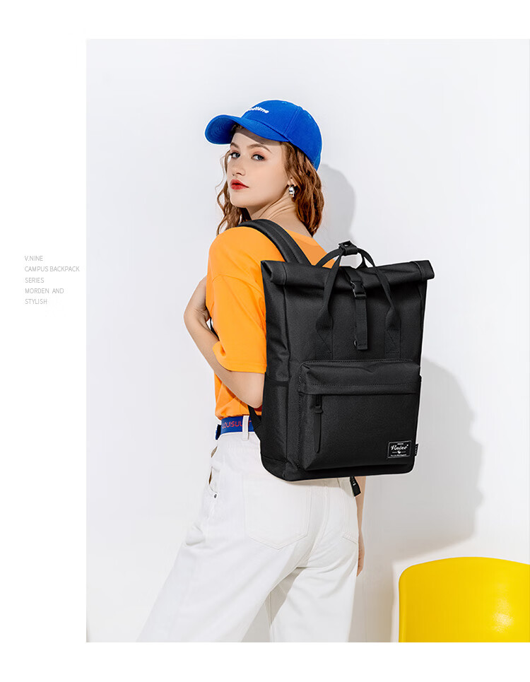 V.NINE Backpack, Large Capacity Travel Bag for Men And Women, 14/15 Inch Laptop Bag, Student Bookbag, Couple's Backpack 19