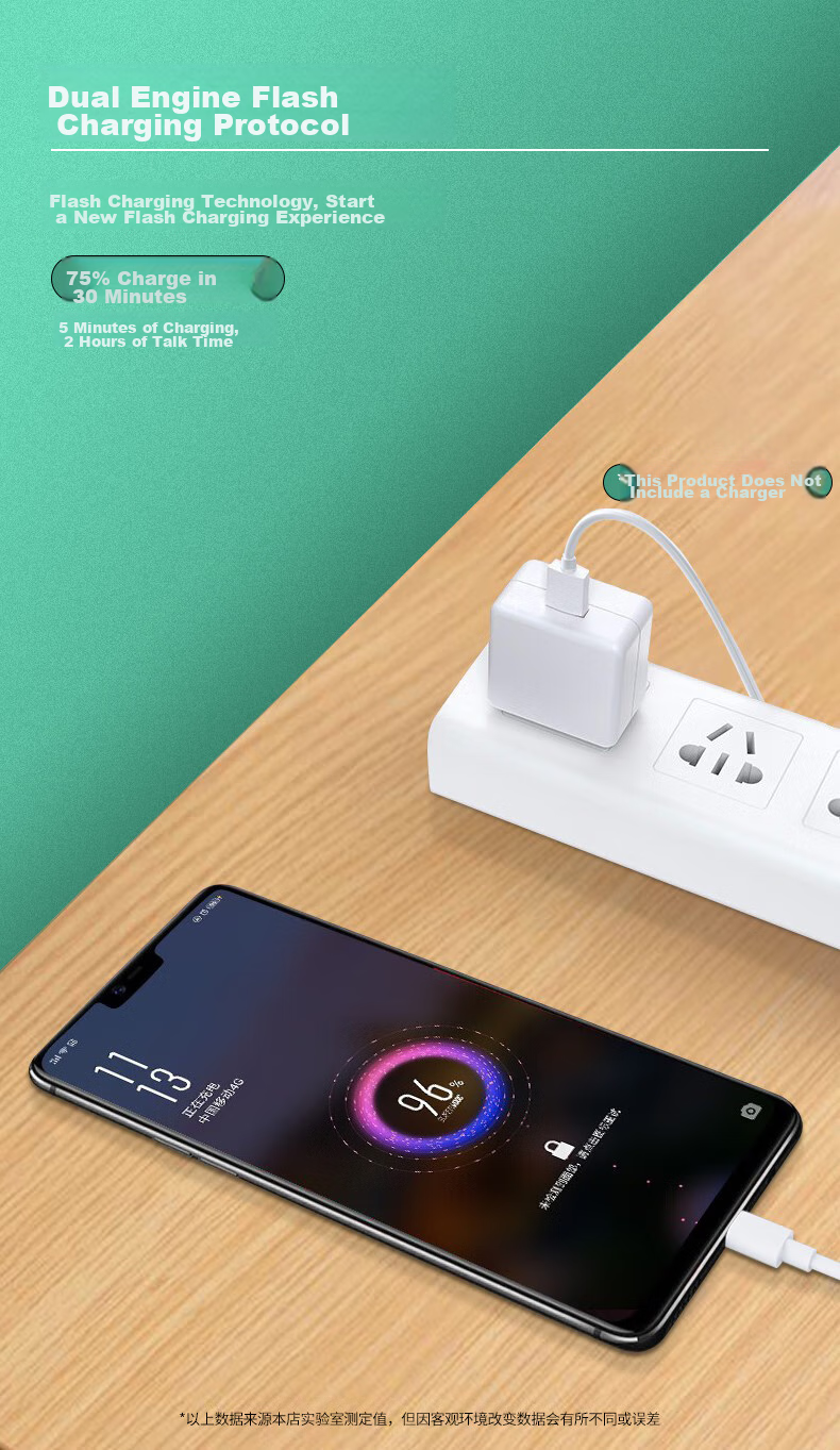 Chaofan Compatible with OPPO Data Cable, Type-C Fast Charging 65W Charging Cable, Flash Charging for R17/Reno 2/2z/3pro/A56/A32/A72/A11/K7/K9X/A36/A97/A96 3