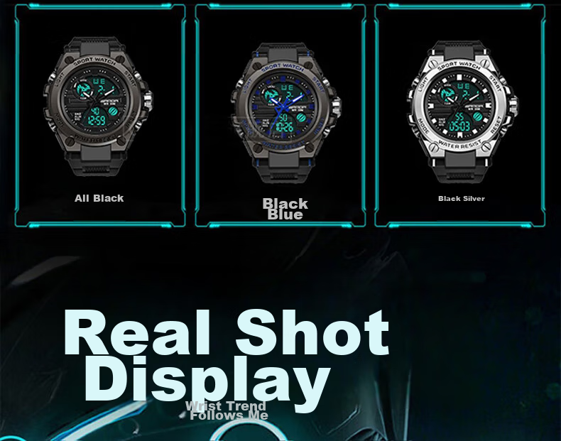 ABORNI Black Knight Watch for Men, Waterproof, Suitable for Middle And High School Students, New Year's And Valentine's Day Gift for Boyfriend Or Husband 5
