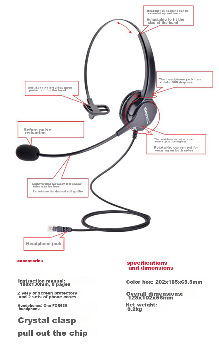 HION U800 Call Center Telephone Recording Equipment Recording Telephone Set for Operators Customer Service Landline Recording Telephone Box Computer Dialing (For Fixed-Line Telephone Lines) 9