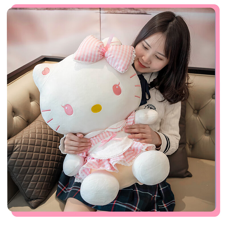 Hello Kitty Sanrio Plush Toy Doll Stuffed Animal Pillow Decoration Birthday Gift for Girls, Cat Cat Figurine 12