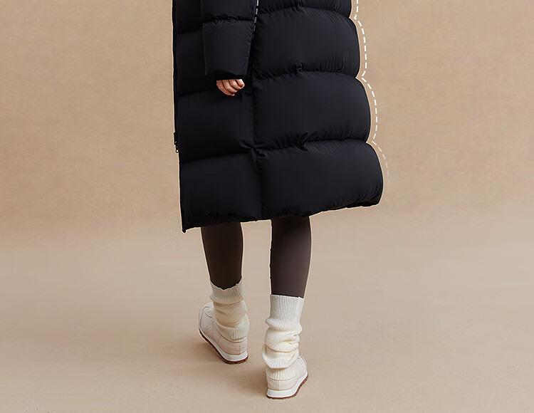 Bosideng Off-Season Winter Fashion Casual Soft Comfortable Long Loose Thick Down Jacket with Detachable Hood 8