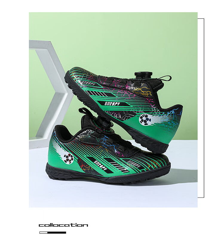 SNOOPY Children's Sports Shoes, Boys And Girls Training Shoes, TF Turf Cleats, Wear-Resistant Soccer Shoes, 0038 Dream Purple, Size 36 14