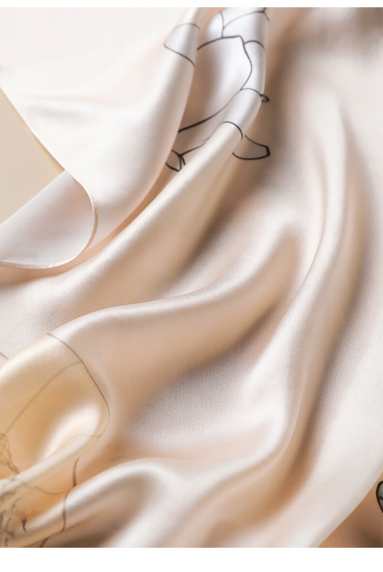 Hangsifu Silk Chinese-Style Scarf, Mulberry Silk Shawl, Birthday Gift for Mom, Practical Gift Box for Women, Machine Gree 7