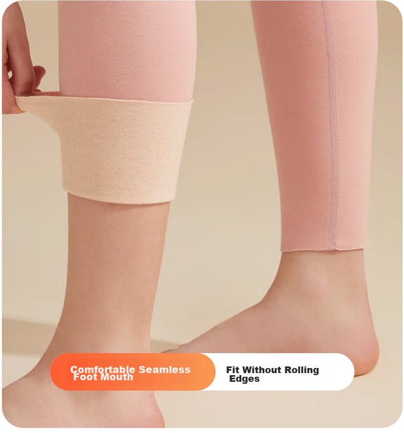 LangSha Thermal Underwear, Wool And Silk Autumn Pants for Women [26 Fall/Winter New Product], German Wool Leggings, Wearable Outside, High-Waist Base Layer Pants 14