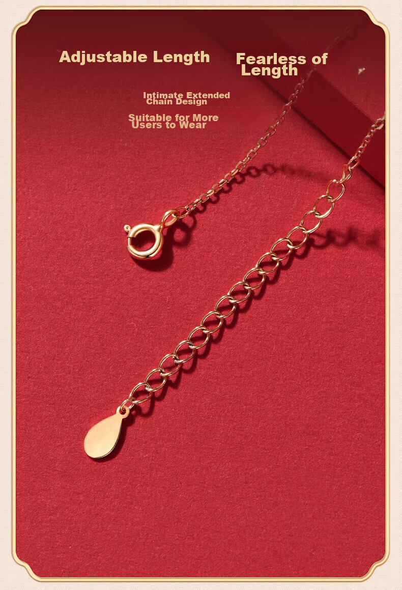 Zhenshangyin Chinese Gold Hetian Jade Silver Necklace with Jade Pendant, Women's Birthday Gift for Girlfriend, Wife, Or Mother, S925 8