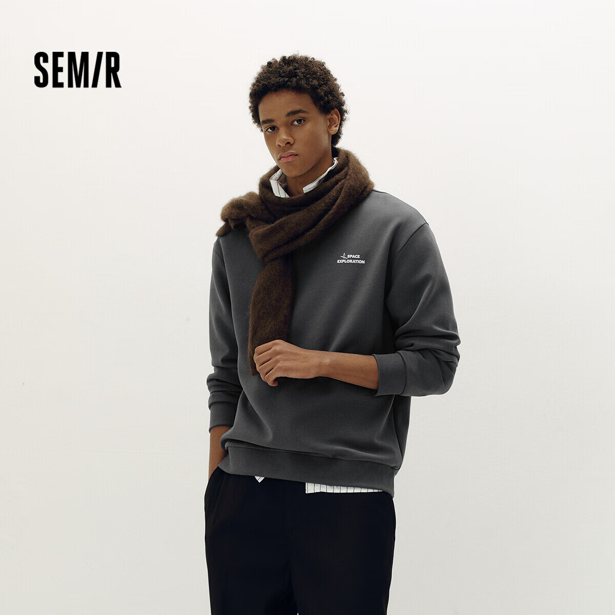Semir XCNSPACE Aerospace Collaboration Series Men's Sweatshirt 2025 Autumn 101525116108