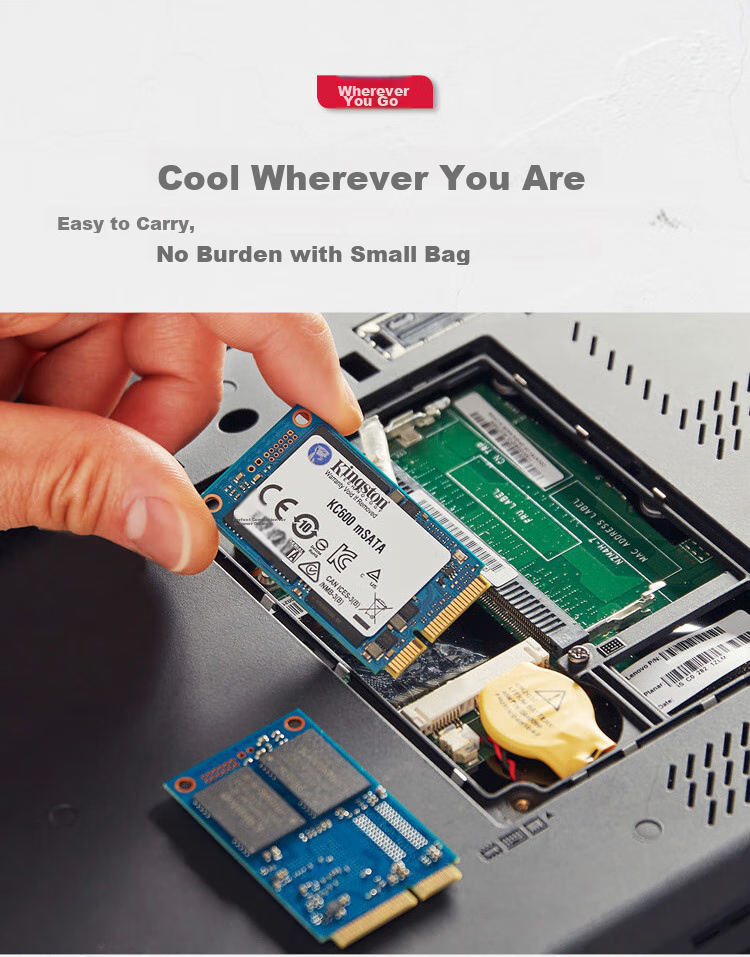 Kingston 512GB SSD, M.2 Interface, KC600 Series, Read Speed up to 550MB/s 4