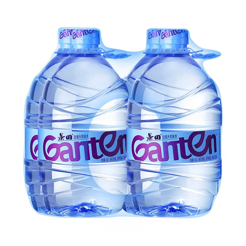 景田 饮用天然泉水 大瓶装水 4.6L*4瓶  家庭健康饮用水