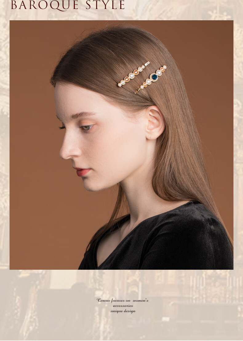 Cercoo Pearl Gift Series Hair Clips, Side Summer Ultra-Fairy Elegant High-End Feel Barrettes, Two Pieces Gift for Girlfriend 6