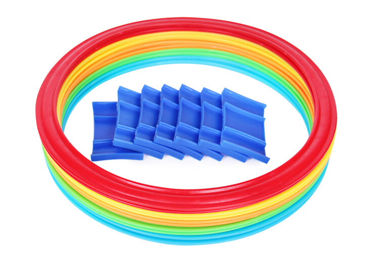 TaTanice Hopscotch Ring Toss Agility Rings Kindergarten Parent-Child Interactive Sensory Integration Training Toy Girls Birthday Gift 10