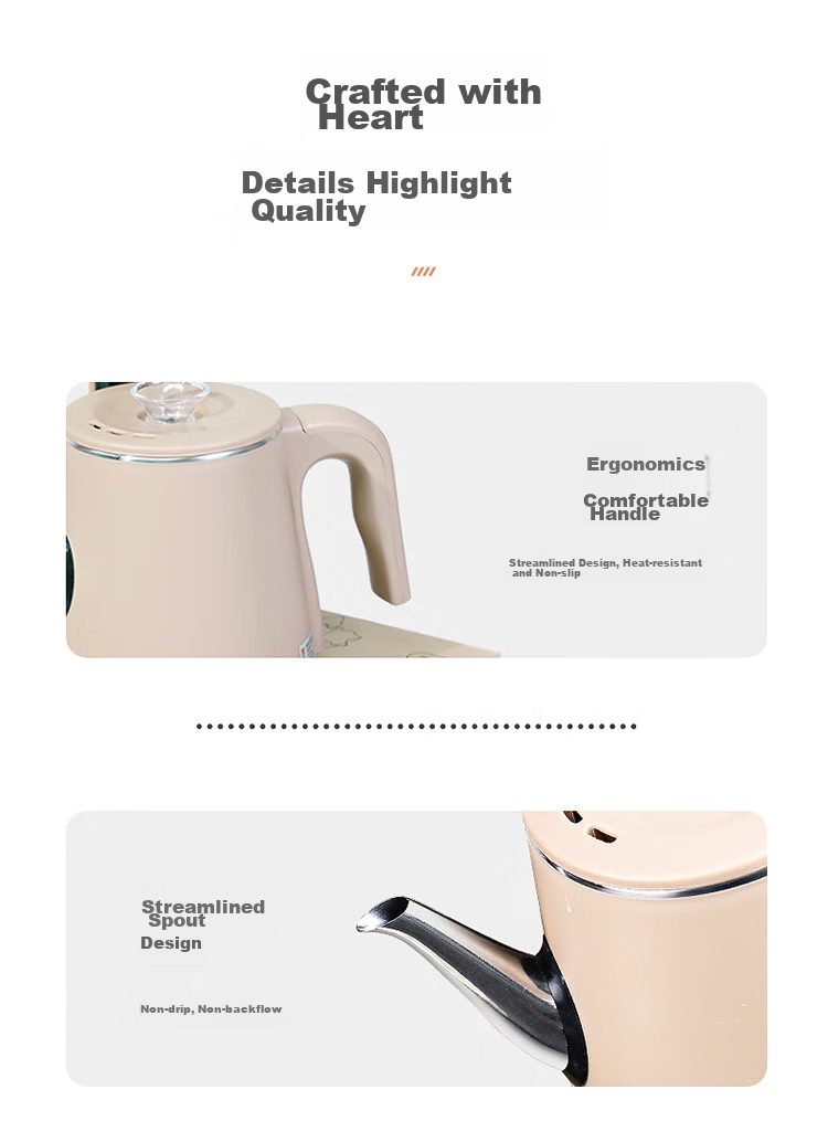 CHIGO Automatic Water-Refilling Electric Kettle, Tea Table All-In Water Boiler, Tea Table Electric Tea Tray Brewing Pot, Tea Maker, Specialized Electric Tea Stove Set JBL-S8250 15