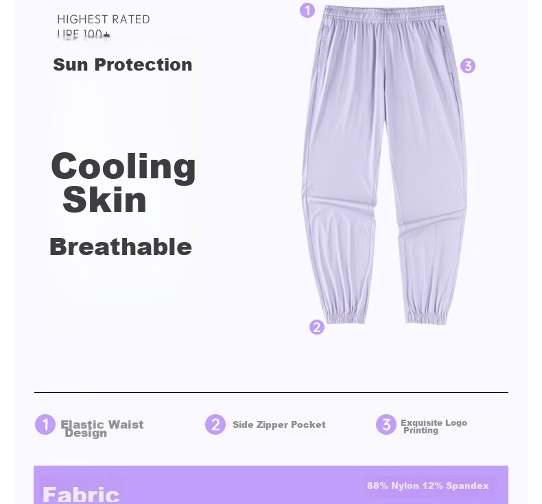 Anta Freedom Pants | Ice Silk Sun Protection Lantern Pants Women's Summer New Drawstring Jogger Loose Yoga Sports Trousers 34