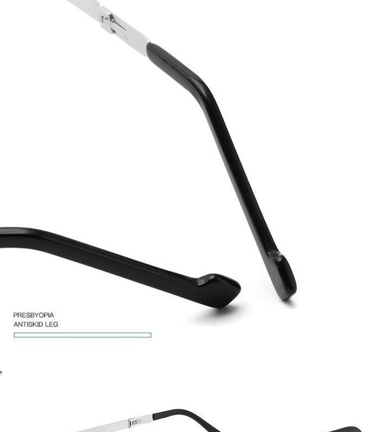 Boshide Reading Glasses, Foldable Reading Glasses, Ultra-Light Portable Anti-Blue Light Reading Glasses, Square Silver Frame Black, 400 Degrees 14