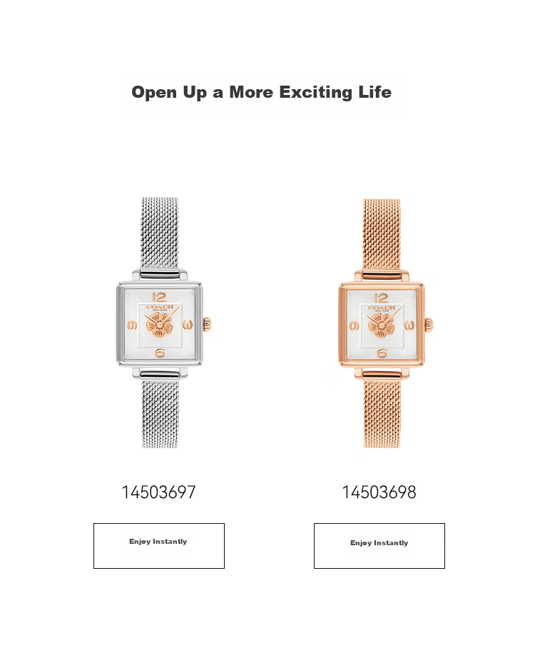 COACH CASS Series Leather Strap Quartz Women's Watch 14504227, Recommended by Kong Xue'er, Mid-Autumn Festival Gift/gift-Giving 6