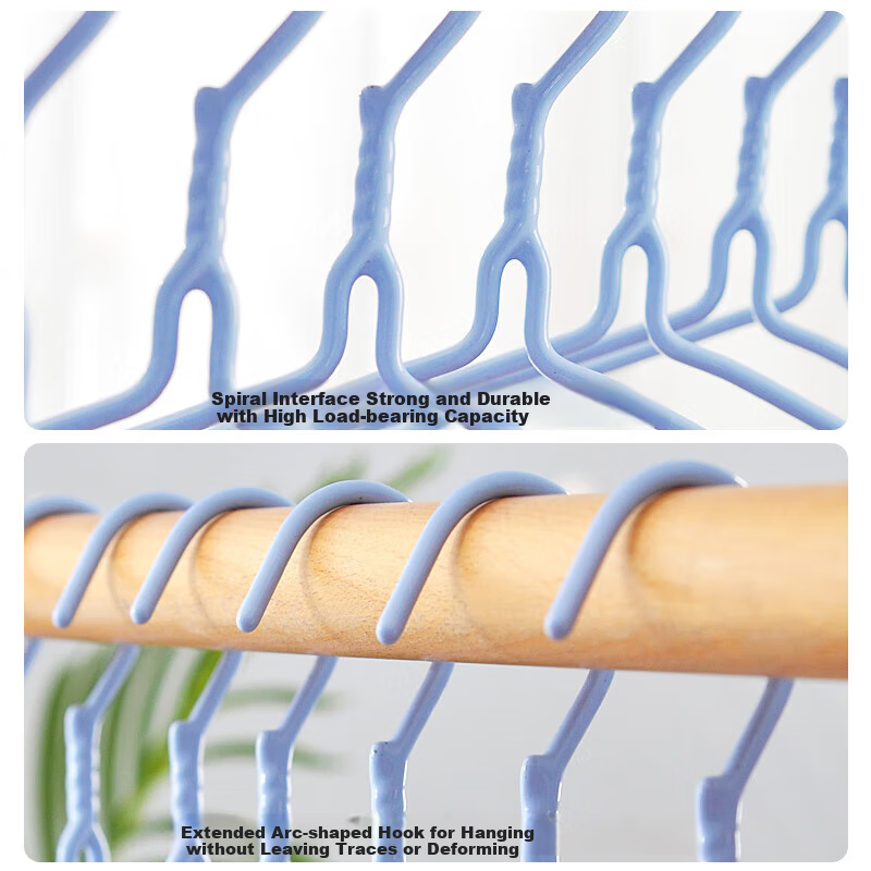 Jingjiayi Clothes Hangers, Non-Slip And Traceless, Thickened And Widened, Large Size for Home Use, Drying Racks, 10 Pieces