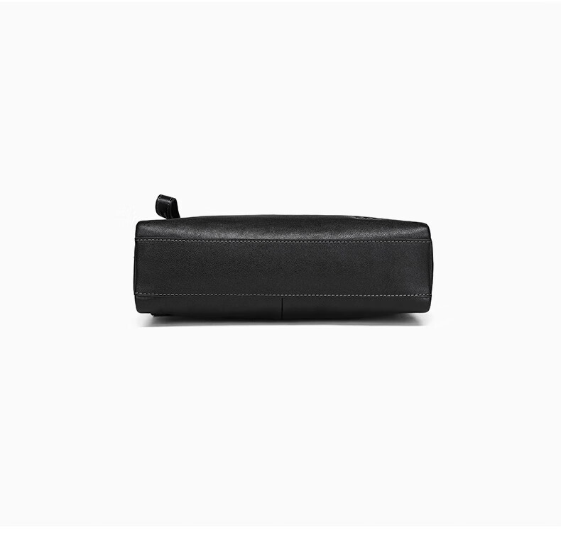 ELLE HOMME Men's Crossbody Bag, Fashionable Genuine Leather Shoulder Bag, Casual Large-Capacity Small Satchel Cowhide Men's Bag 206730 Black Birthday Gift for Boyfriend 14
