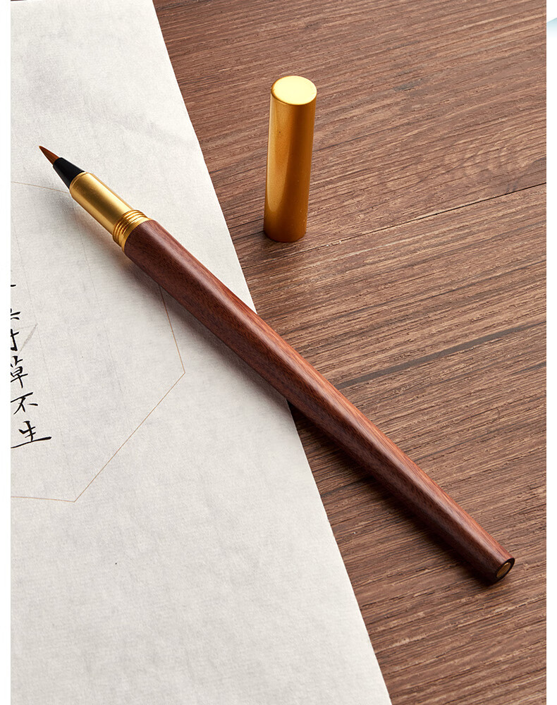 小郎人钢笔式毛笔狼毫小楷软笔抄经书法笔软笔笔头可加墨秀丽笔勾线