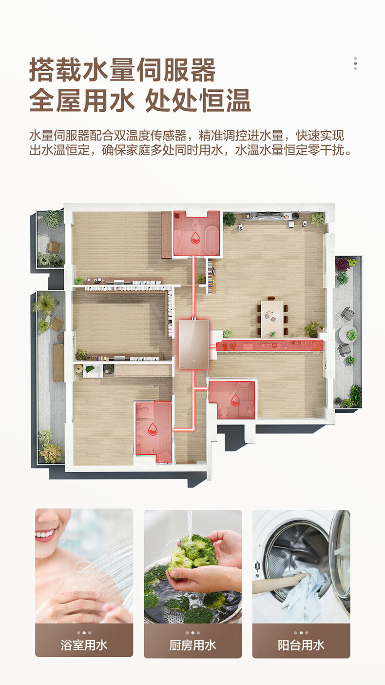 38598-海尔(Haier)16升燃气热水器天然气水伺服恒温密闭稳燃舱全面屏玻璃面板家用JSQ31-16KL5(12T)U1 以旧换新-详情图