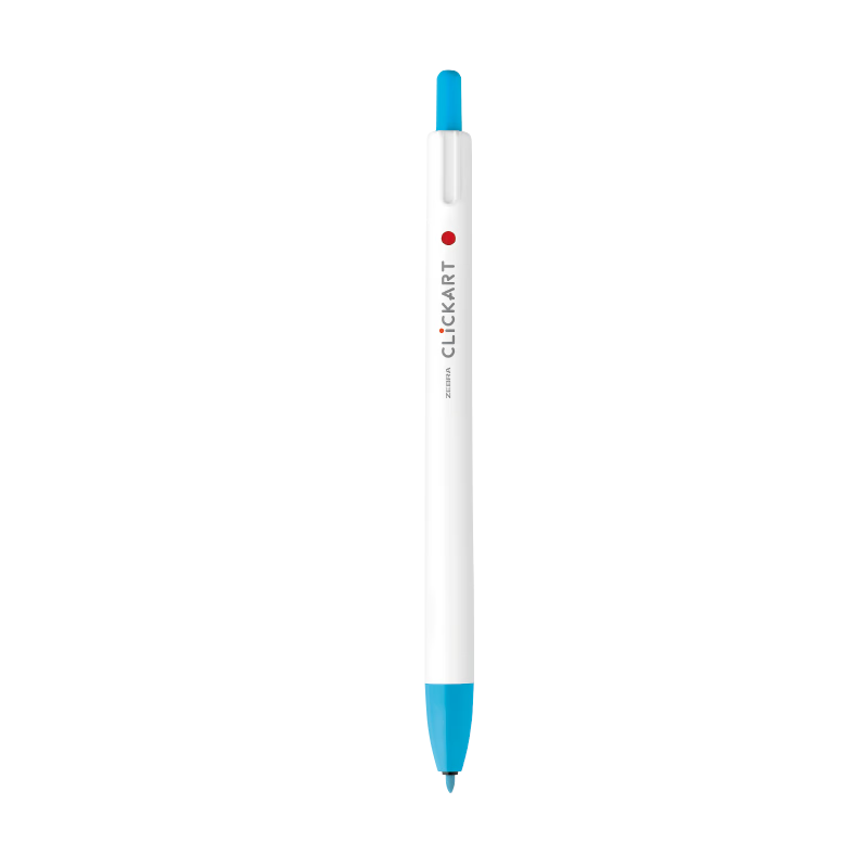 ZEBRA Art Dot Retractable Watercolor Pen for Students And Children, Doodle Drawing Coloring Fine-Tip Colored Pen Journal Pen WYSS22 Light Blue Single Pen Watercolor Marker