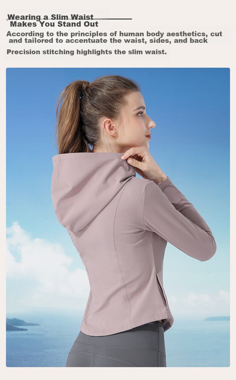 CAMEL Quick-Dry Sun Protection Jacket for Women, Original Yarn Ice-Feel Outdoor Sports Hoodie, Slim-Fit New Summer Top Coat 6