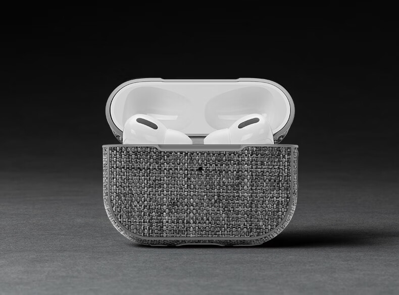INCASE Case Compatible with AirPods Pro 2nd Generation, Protective Cover for Apple AirPod Pro 2nd Gen Earphones, Wool Material Shockproof Full Coverage Trendy Protective Case with Texture, Black 6