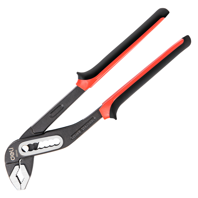 Deli Professional High-Hardness Pipe Wrench, Multi-Functional Pump Pliers, 7 Gears