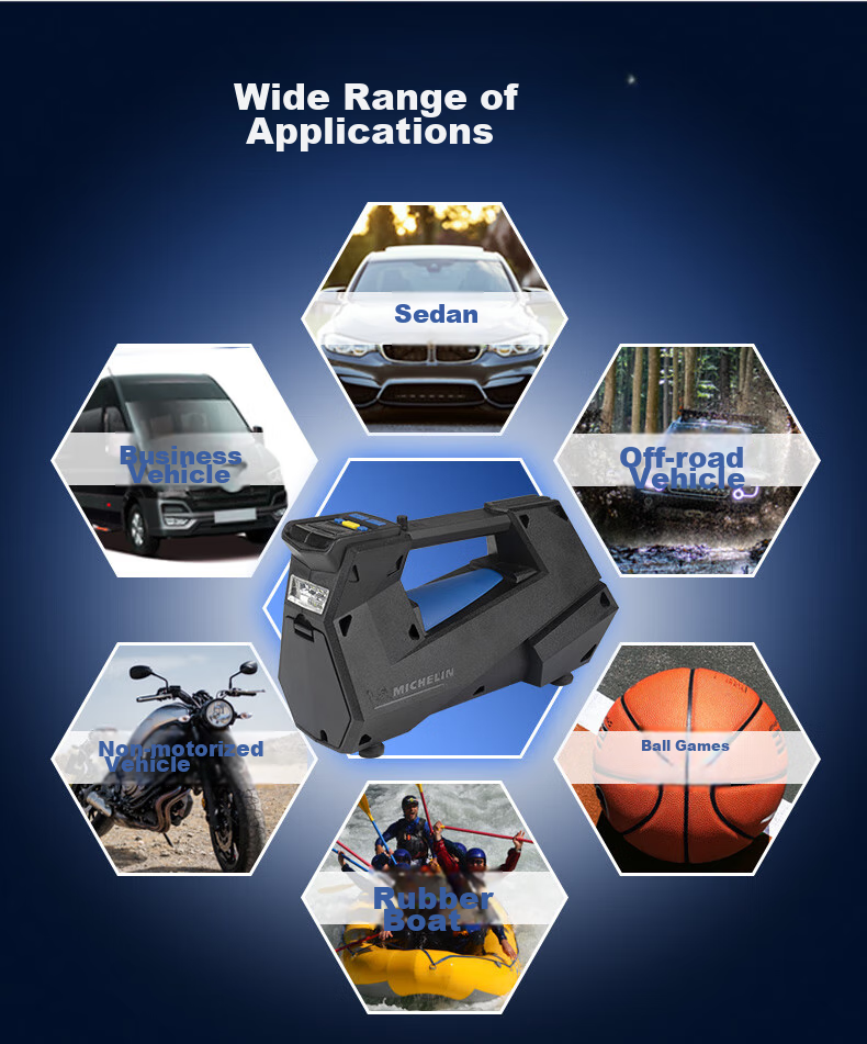 MICHELIN High-Power Inflatable Pump for Bicycles, Basketball, Soccer Balls, Mountain Bikes And Motorcycles 12310pro 16