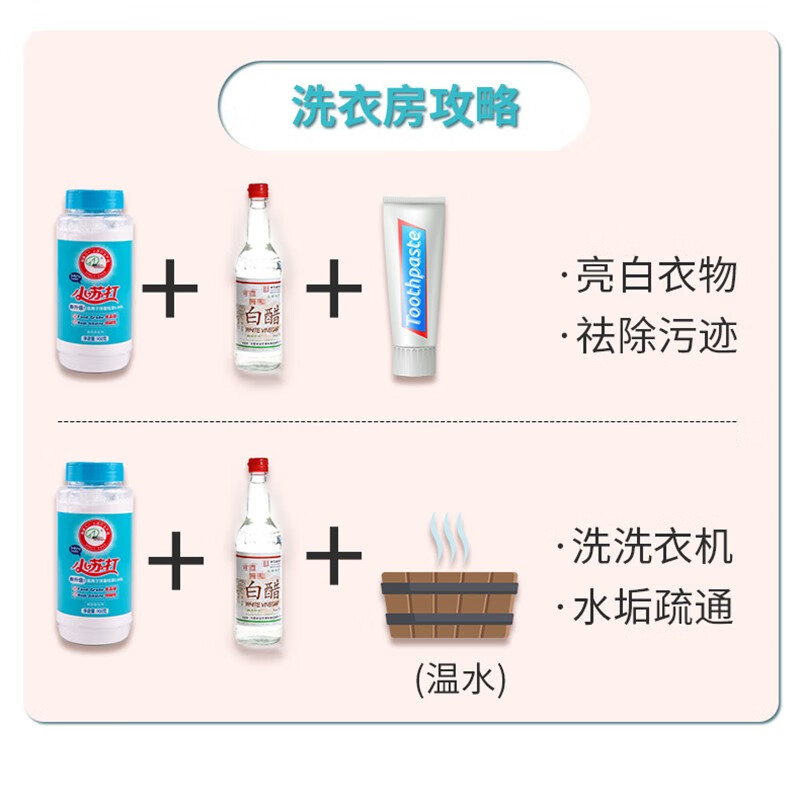 海联三一小苏打粉食品级家用清洁去污除垢去异味洗蔬果餐具双开盖瓶900gx3