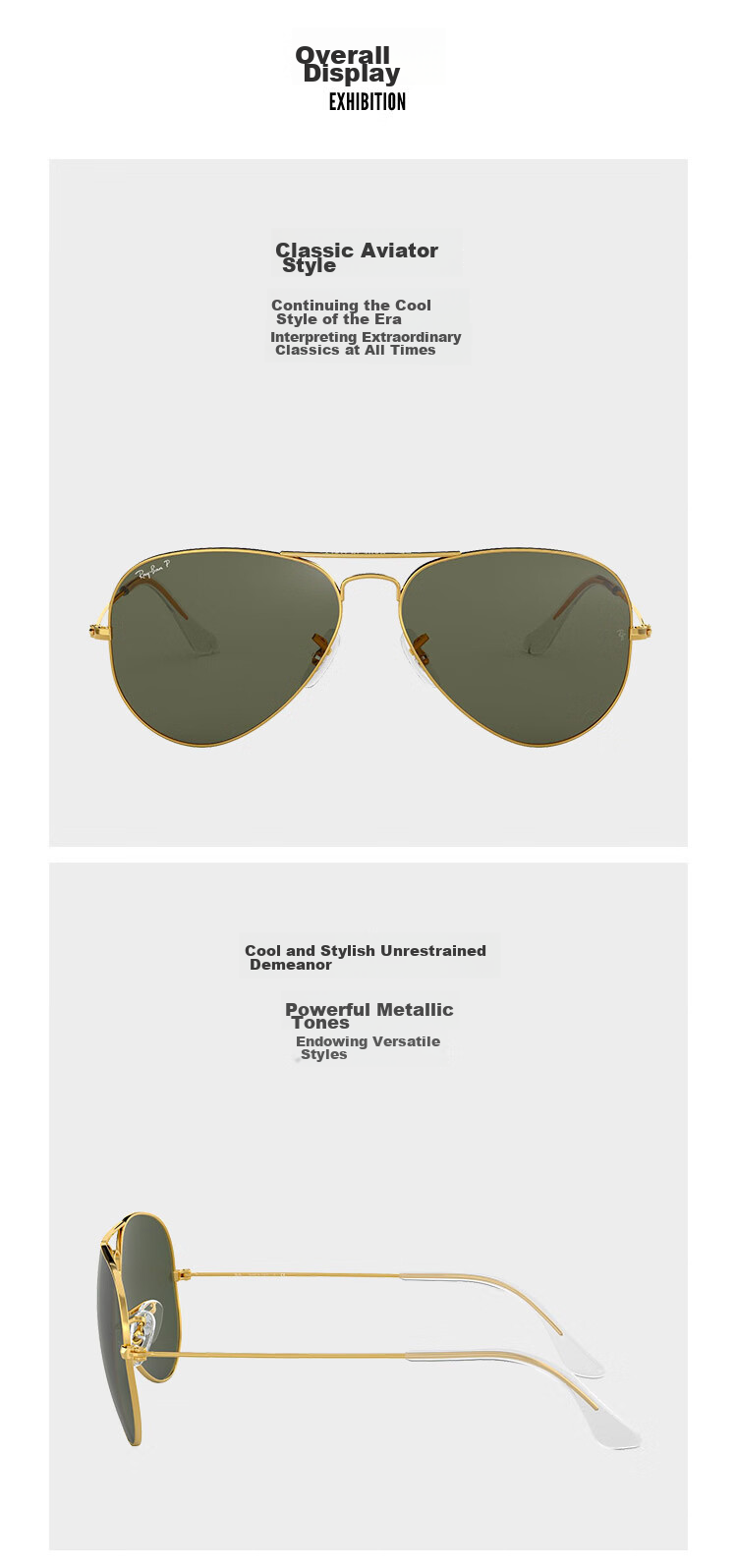 RayBan Aviator Sunglasses, Polarized Glasses for Men And Women, Gift-Giving Style, Official Authentic Product 0RB3025001/5862 5