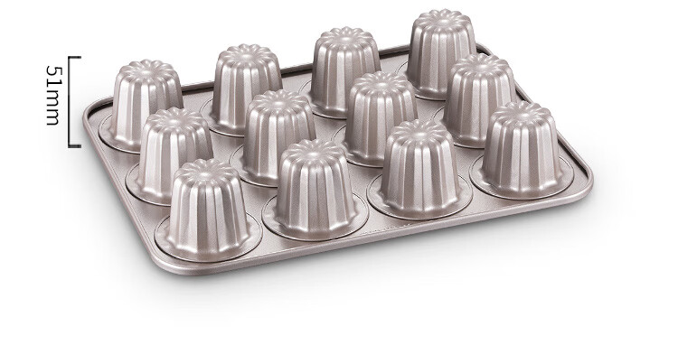 Xuechu Cake Mold, 6-Link Cup 3-Pattern Donut Mold, Butter Rice Cake Mold 16