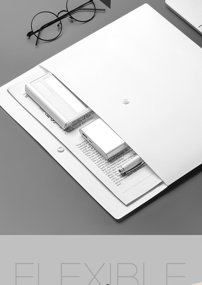 SUNWOOD A5 Button Closure Document Folder/briefcase/waterproof File Holder, Pack of 5, White, MC329 10