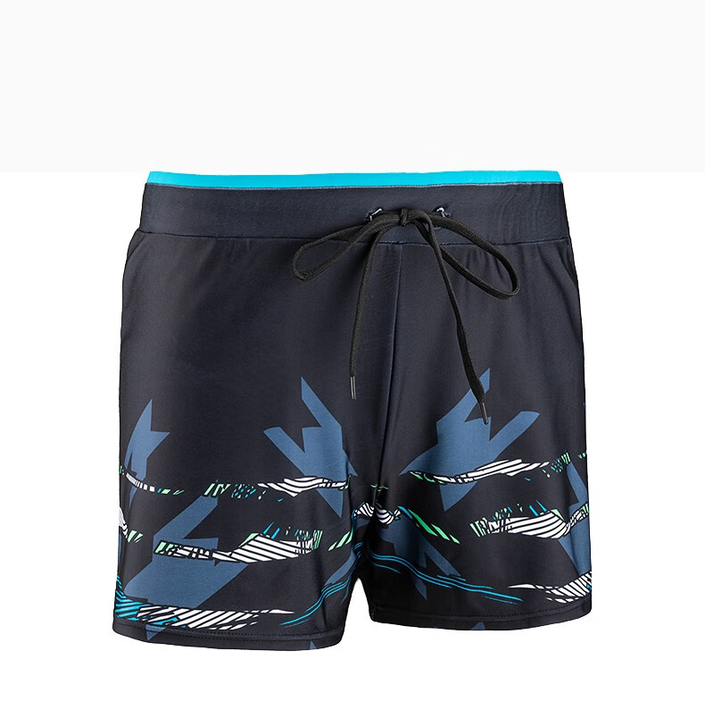 Yuke Men's Swim Trunks Anti-Embarrassment Loose Fit Boxer Shorts Swimming Pants Hot Spring Swimwear Beachwear with Nose Clip and Earplug Storage Bag Black L (110-130 Jin) 9