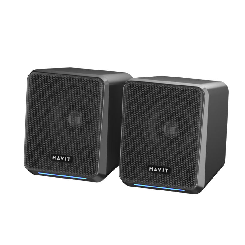 Havit Computer Speakers for Home Desktop Laptop USB Wired Subwoofer Gaming Online Class Multimedia Amplifier Speaker A20 Flagship Black Editio