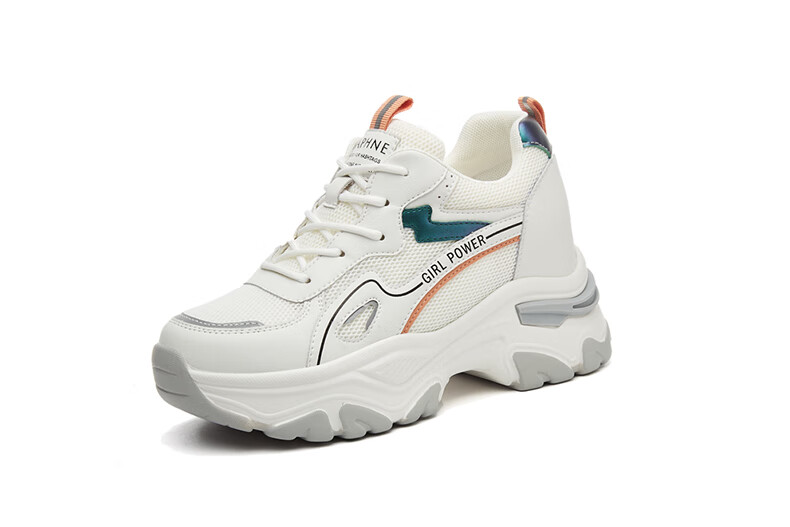 DAPHNE Women's Platform Dad Sneakers, Versatile And Stylish Casual Shoes, 4623101075, Beige, Size 35 29