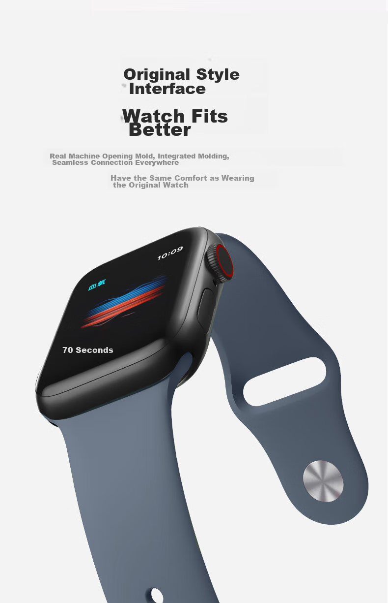 Mashi Compatible with Apple Watch Bands, Suitable for Apple Watch Ultra 4/3/2/iWatch S12/11/10/9/8/7/6/SE, Sports Silicone Skin-Friendly Autumn And Winter Wristband 10