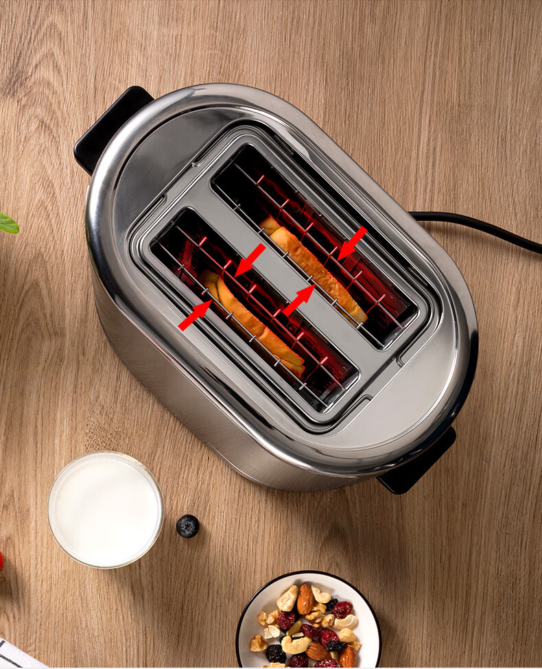 福腾宝wmf烤面包机早餐机家用多功能多士炉全自动不锈钢三明治机烤