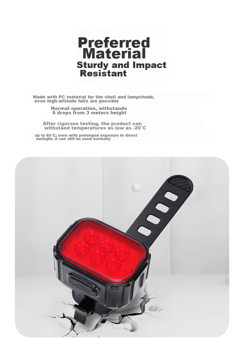 FOREVER Night Riding Light Mini High-Intensity Flashlight with Adjustable Brightness, USB Rechargeable, Waterproof, for Bicycle Mountain Bike, Adult And Children Cycling Equipment Accessories Front Light 9