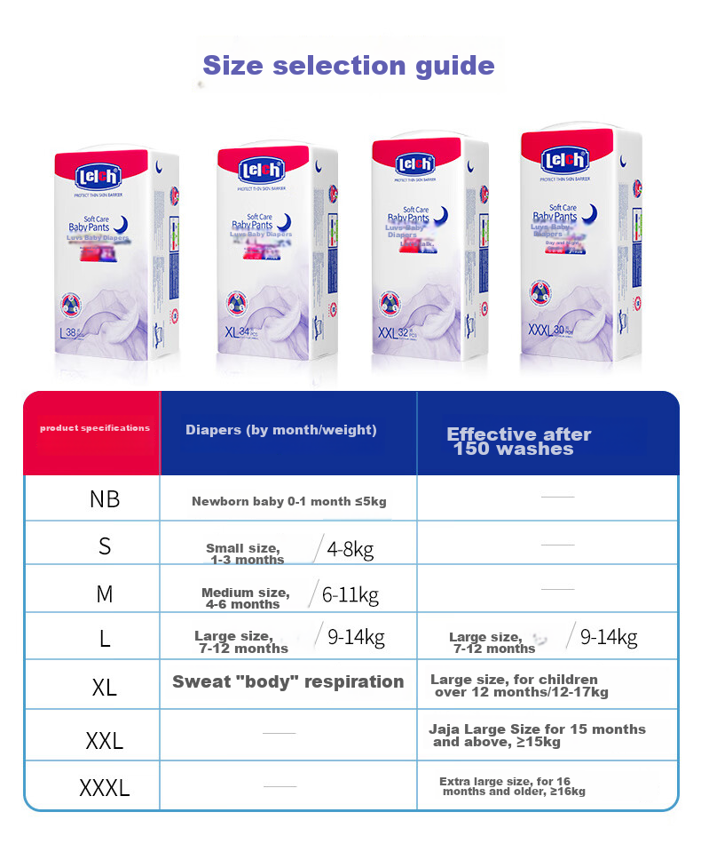 Lelch Soft Care Mini Diapers, Daytime Disposable Diapers, Size S, 32 Pieces (4-8KG), Baby Diapers, Disposable Diaper 14