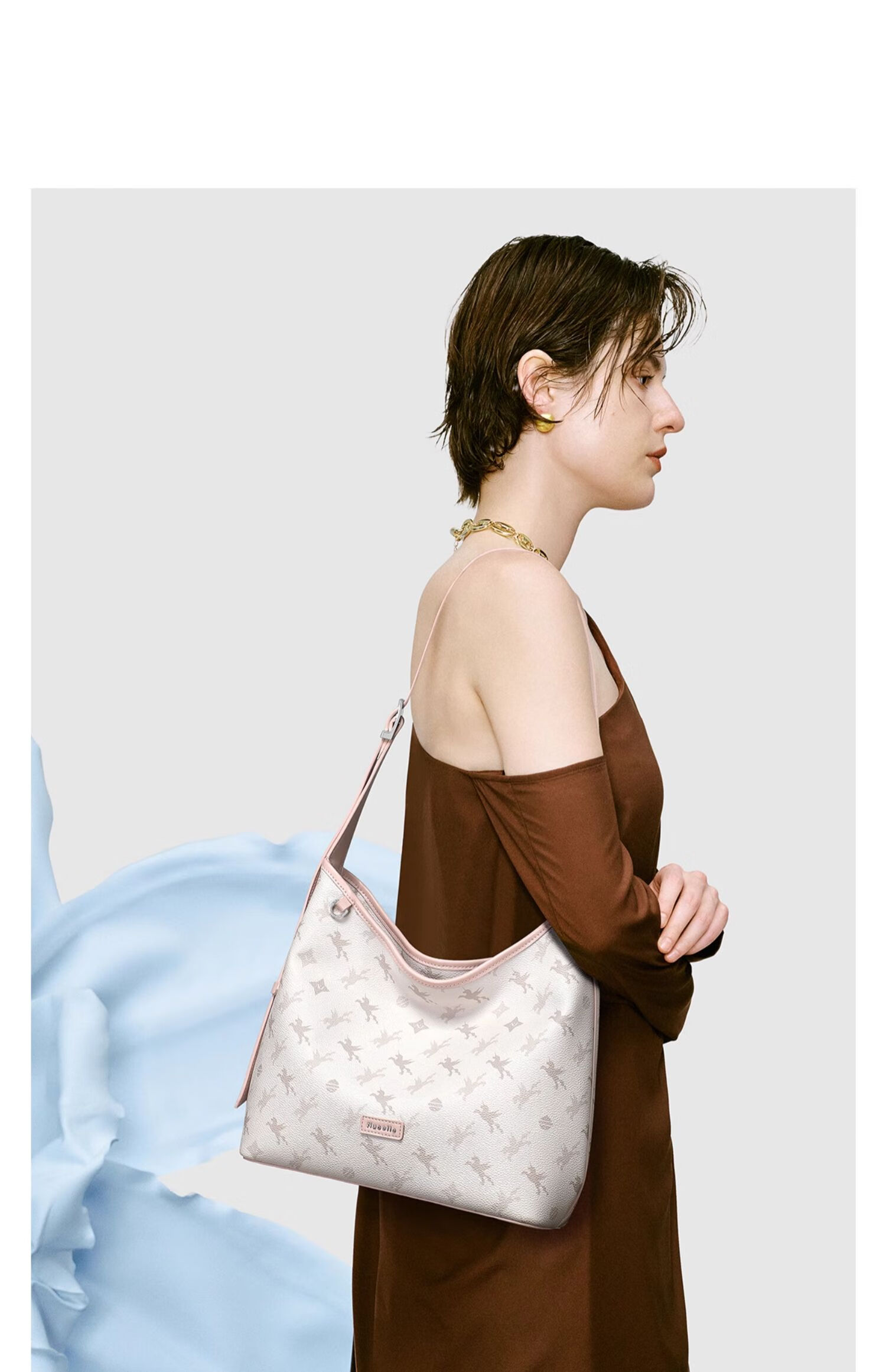 NUCELLE Light Luxury Floral Hobo Bag, 2026 New Women's Commuter Large Capacity Bucket Bag, Shoulder Crossbody Bag, Birthday Gift 23