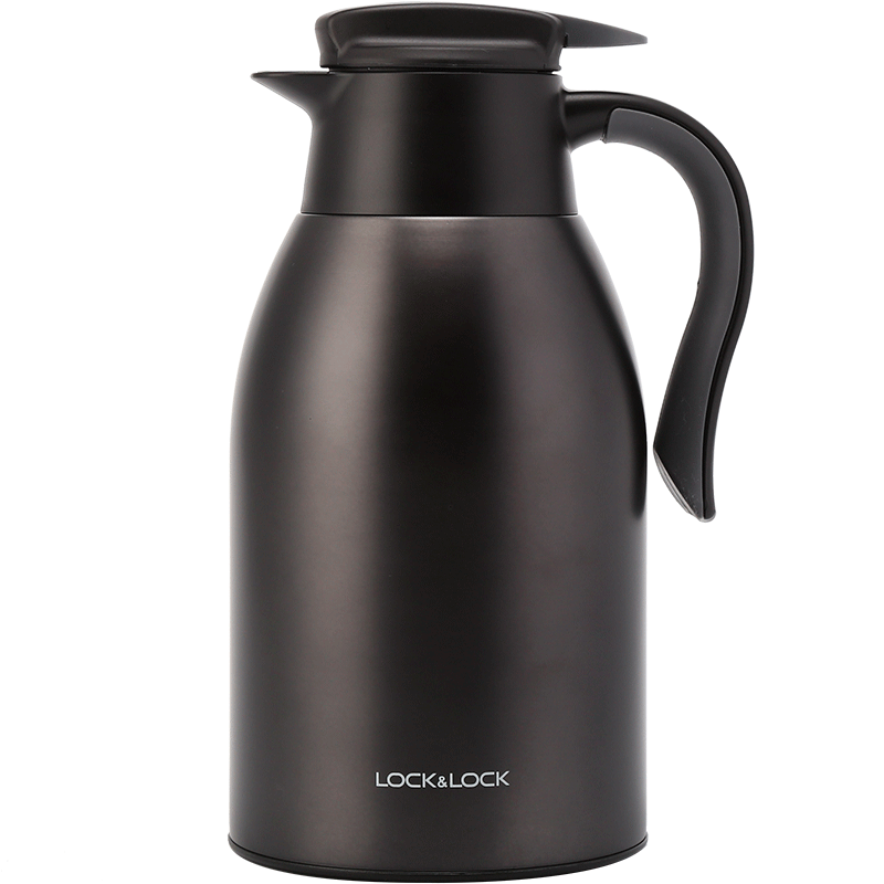 LOCK&LOCK Family Insulated Bottle Set, Black Thermos Flask, Lain Insulated Cup 400ML + Miaoqu Coffee Pot 2.2L