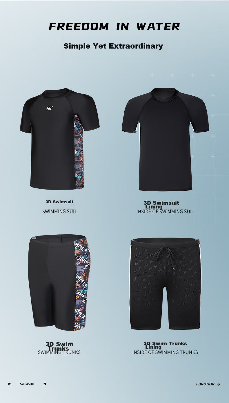 361° Men's And Teenagers' Swimwear Set, 2026 New Style Two-Piece Top, Adult Swimsuit, Hot Spring Bathing Suit 11