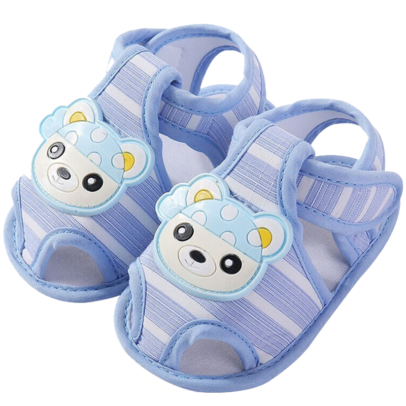 9i9 Baby Toddler Walking Shoes Summer Soft Sole Non-Slip Closed-Toe Sandals 0-1 Year Old Infant Pre-Walking Indoor Cartoon Dinosaur Size 12