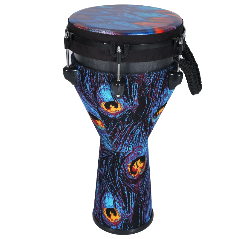 MOSEN 10-Inch Professional African Drum, Carbon Fiber Material Lijiang Hand Drum, Adjustable Tuning Fashion Style, Deep Blue Starry Sky