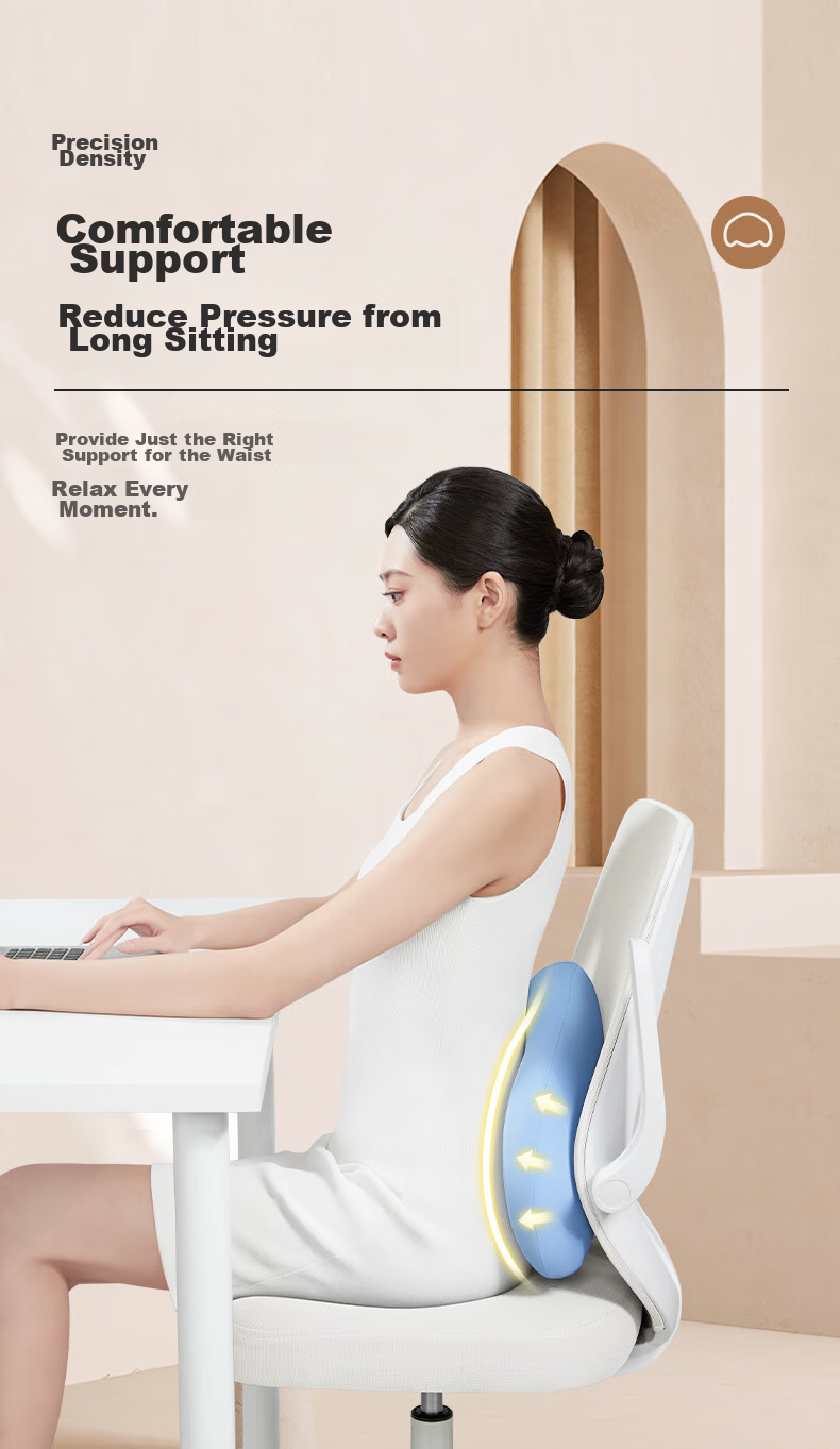 Silaiyi Ergonomic Lumbar Support Cushion, Back Pillow for Office, Waist Protector, Long-Sitting Aid, Annual Meeting Gift 2