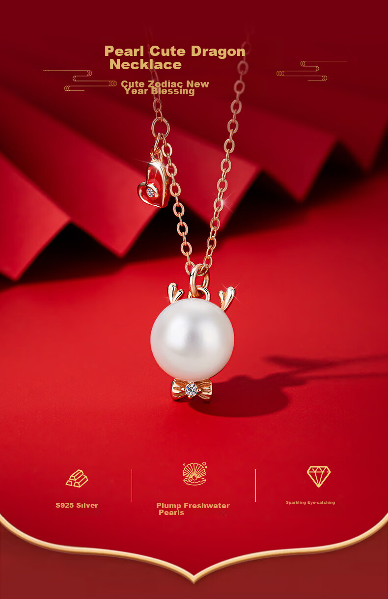 Qlady New Year Red Waving Horse Necklace for Women, Elegant And Sophisticated Collarbone Chain with Small Horse Pendant, Zodiac Year Birthday Gift 1
