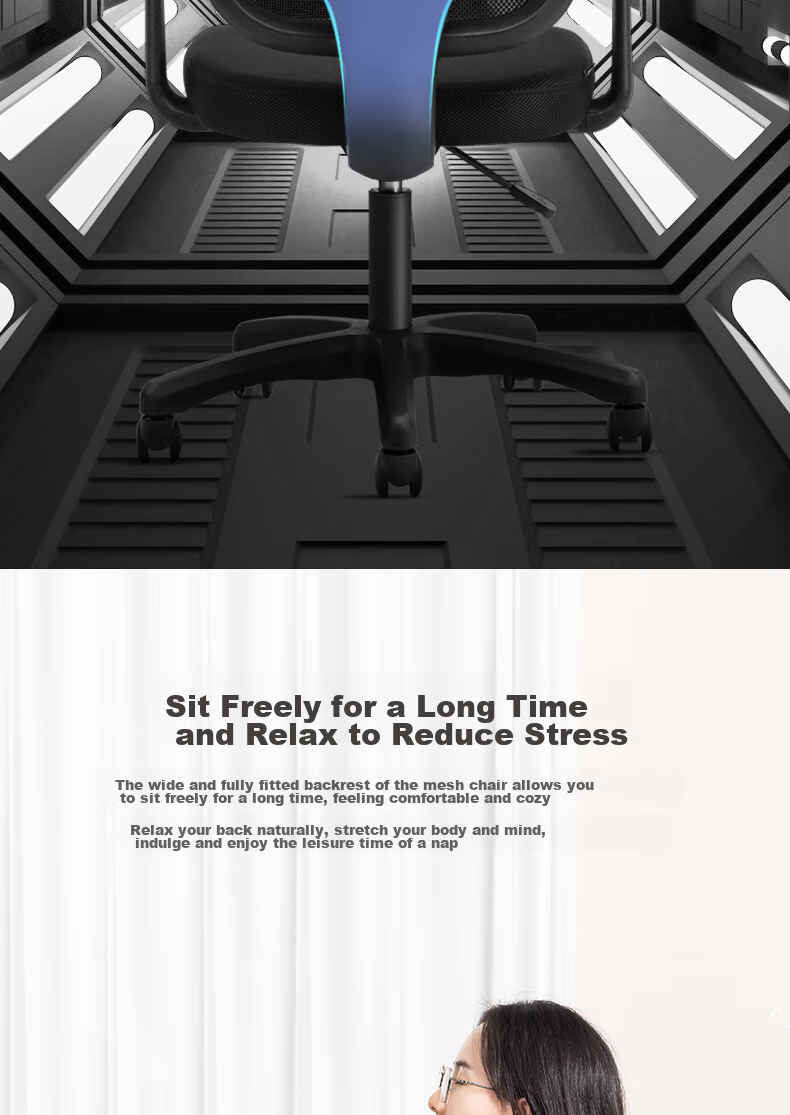 Deli 4900 Ergonomic Office Chair / Computer Chair / Staff Chair, Home Mesh Adjustable Swivel Chair 8