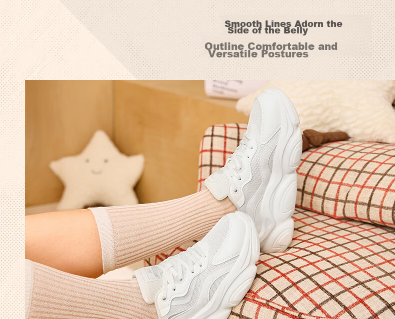 361° Women's Sports Shoes, Mengzua Spring And Summer Breathable Retro Dad Sneakers, Thick-Soled Casual Shoes for Women, 682436710-1 8